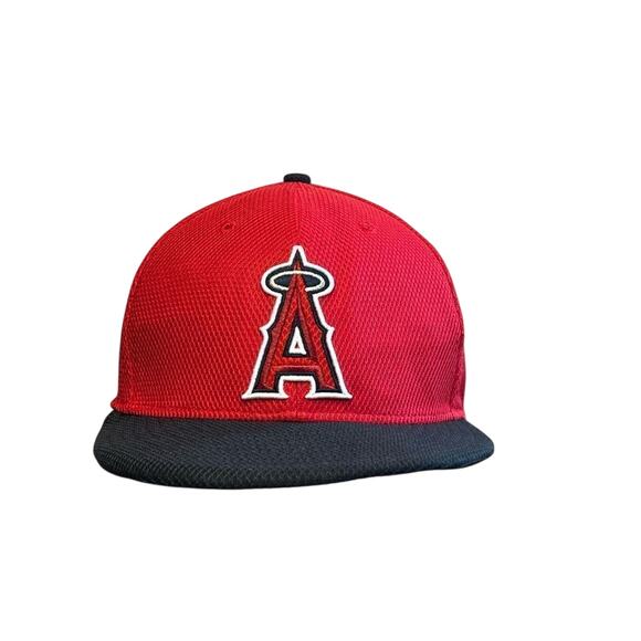 New Era Los Angeles Angels 5950 Baseball Cap Hat 7 1/8 MLB Team Sports - Picture 1 of 7